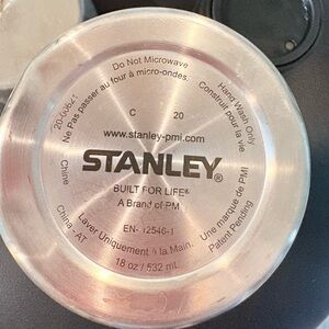 Stanley Silver Stainless Steel Thermos 16 oz. Single Serving Size